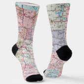 Chaussette Conception de carte du Midwest (Angulaire)
