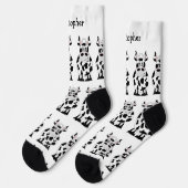 Chaussette Conception de chaussettes de vache (Gauche)