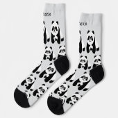 Chaussette Conception de chaussettes Panda (Gauche)