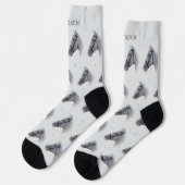Chaussette Conception de cheval gris personnalisée (Gauche)