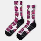 Chaussette Conception de citation de salle de sport rose impl (Gauche)