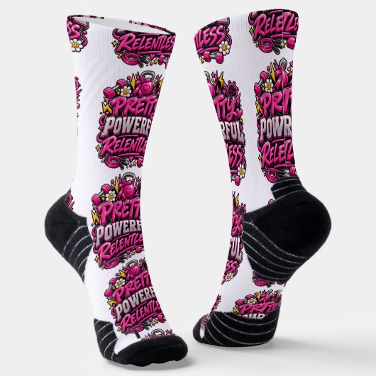 Chaussette Conception de citation de salle de sport rose impl (Angulaire)