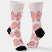 Chaussette Conception de cochon Personnalisé (Angulaire)