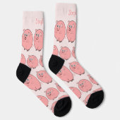 Chaussette Conception de cochon Personnalisé (Droite)