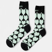 Chaussette Conception de coeurs de menthe personnalisée (Gauche)