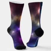 Chaussette Conception de constellations de l'espace cosmique (Angulaire)
