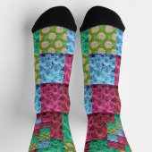 Chaussette conception de courtepointe florale (Haut)