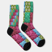 Chaussette conception de courtepointe florale (Droite)