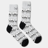 Chaussette Conception de crâne d'art fantastique (Droite)