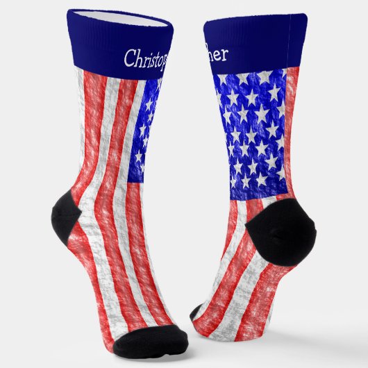 Chaussette Conception de drapeau américain (Angulaire)