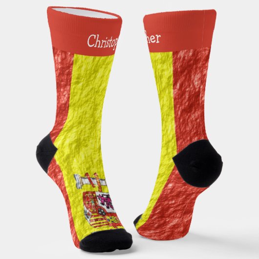 Chaussette Conception de drapeau espagnol (Angulaire)