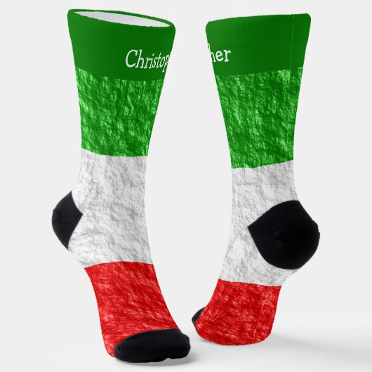 Chaussette Conception de drapeau italien (Angulaire)