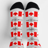 CHAUSSETTE CONCEPTION DE DRAPEAUX CANADIENS CHAUSSURES ACD HA (Haut)