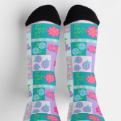 Chaussette Conception de fleurs vibrantes en fleurs (Haut)