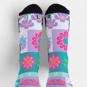 Chaussette Conception de fleurs vibrantes en fleurs (Haut)