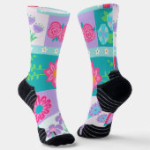 Chaussette Conception de fleurs vibrantes en fleurs (Angulaire)