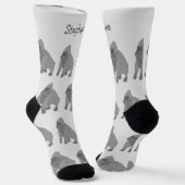 Chaussette Conception de gorille gris personnalisée (Angulaire)
