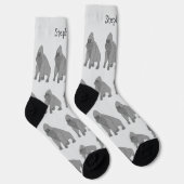 Chaussette Conception de gorille gris personnalisée (Droite)