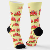 Chaussette Conception de hiboux personnalisés (Angulaire)