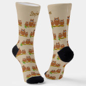 Chaussette Conception de hiboux personnalisés (Angulaire)