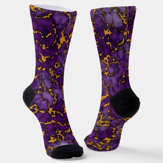 Chaussette Conception de la texture de prune violette et de m (Angulaire)