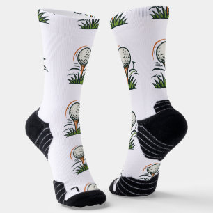 Chaussette Conception de logo de sport de drapeau d'herbe de