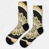 Chaussette Conception de mandala doré intricate (Gauche)
