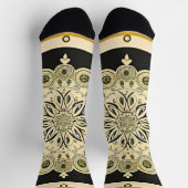 Chaussette Conception de mandala doré intricate (Haut)