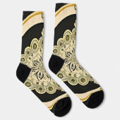 Chaussette Conception de mandala doré intricate (Droite)