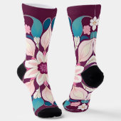 Chaussette Conception de mandala floral coloré (Angulaire)