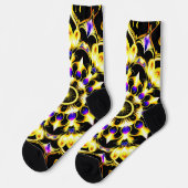 Chaussette Conception de mandala orné vibrant (Gauche)