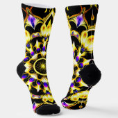 Chaussette Conception de mandala orné vibrant (Angulaire)
