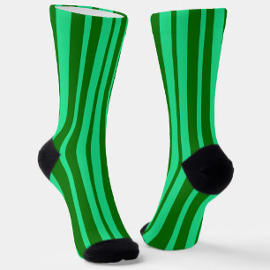 Chaussette Conception de motif à rayures vertes mignonnes et
