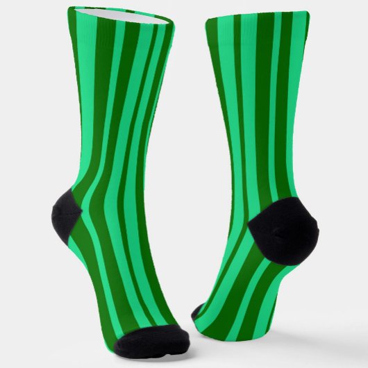 Chaussette Conception de motif à rayures vertes mignonnes et