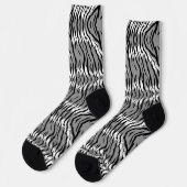 Chaussette Conception de motif de peau de tigre gris cendre (Gauche)