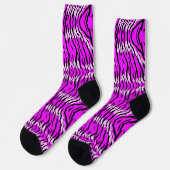 Chaussette Conception de motif de peau de tigre violet (Gauche)