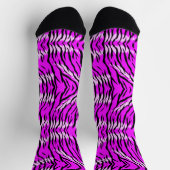 Chaussette Conception de motif de peau de tigre violet (Haut)