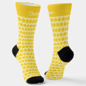Chaussette Conception de motif marocain jaune (Angulaire)