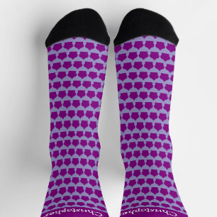 Chaussette Conception de motif marocain violet