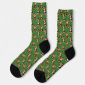 Chaussette Conception de motif singe vert (Gauche)