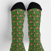Chaussette Conception de motif singe vert (Haut)