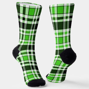 Chaussette Conception de motif tartan en flanelle verte noire