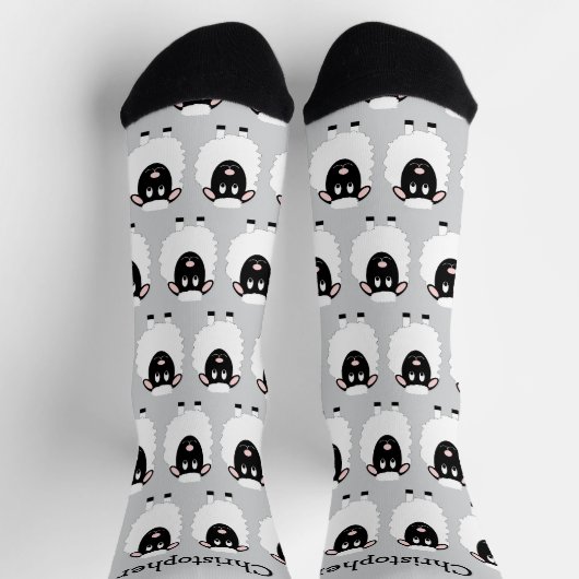 Chaussette Conception de mouton personnalisée (Haut)