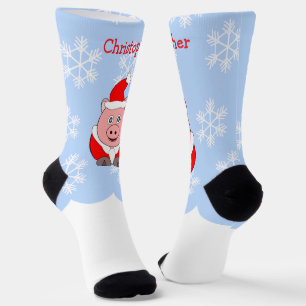 Chaussette Conception de Noël de cochon