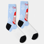 Chaussette Conception de Noël de cochon (Droite)