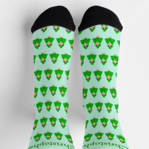 Chaussette Conception de perroquet vert