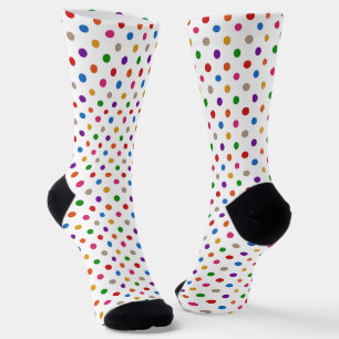 Chaussette Conception de points colorés arc-en-ciel de couleu