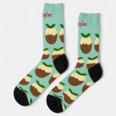 Chaussette Conception de pudding de Noël (Gauche)