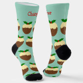 Chaussette Conception de pudding de Noël (Angulaire)