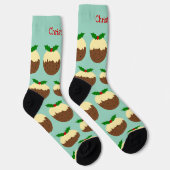 Chaussette Conception de pudding de Noël (Droite)